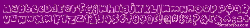 More about ChunkyFont Font ChunkyFont Font – Pink Fonts on Purple Background