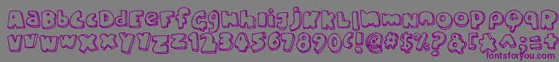 ChunkyFont-Schriftart – Violette Schriften auf grauem Hintergrund