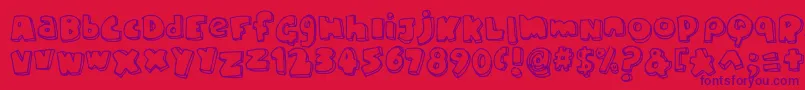 ChunkyFont Font – Purple Fonts on Red Background