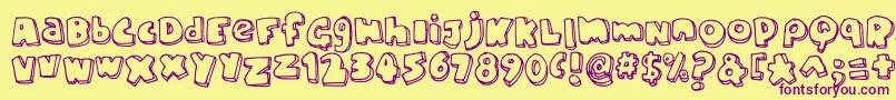 ChunkyFont Font – Purple Fonts on Yellow Background