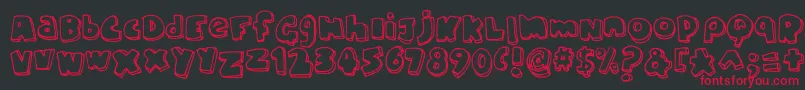 ChunkyFont Font – Red Fonts on Black Background