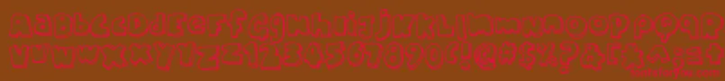ChunkyFont Font – Red Fonts on Brown Background