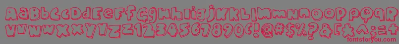 ChunkyFont-fontti – punaiset fontit harmaalla taustalla