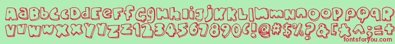 fuente ChunkyFont – Fuentes Rojas Sobre Fondo Verde