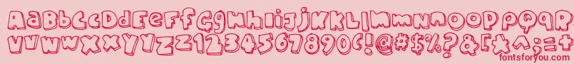 ChunkyFont Font – Red Fonts on Pink Background