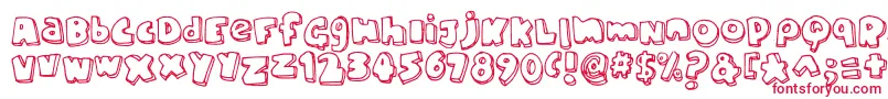 フォントChunkyFont – 赤い文字