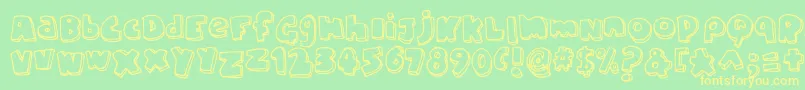 ChunkyFont Font – Yellow Fonts on Green Background
