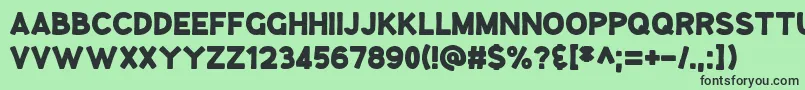 GooseberryJuice-fontti – mustat fontit vihreällä taustalla