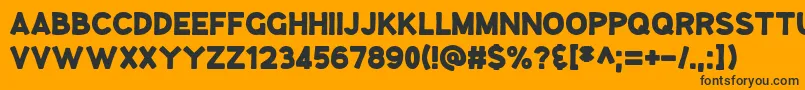 GooseberryJuice Font – Black Fonts on Orange Background