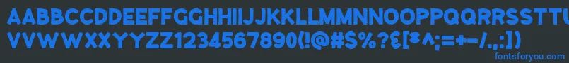 Шрифт GooseberryJuice – синие шрифты на чёрном фоне