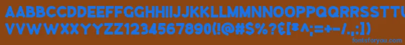 Шрифт GooseberryJuice – синие шрифты на коричневом фоне