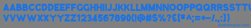 フォントGooseberryJuice – 灰色の背景に青い文字