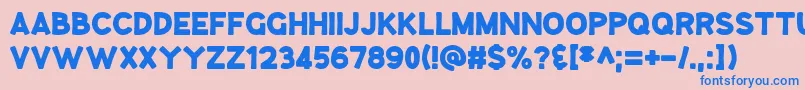 GooseberryJuice Font – Blue Fonts on Pink Background