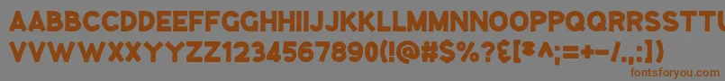 Шрифт GooseberryJuice – коричневые шрифты на сером фоне