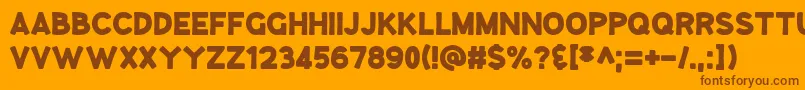 Шрифт GooseberryJuice – коричневые шрифты на оранжевом фоне