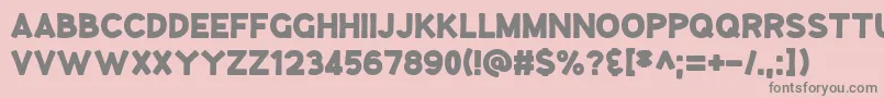 フォントGooseberryJuice – ピンクの背景に灰色の文字