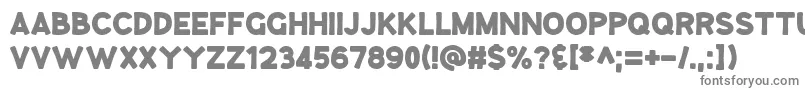 フォントGooseberryJuice – 白い背景に灰色の文字