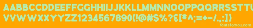 GooseberryJuice Font – Green Fonts on Orange Background