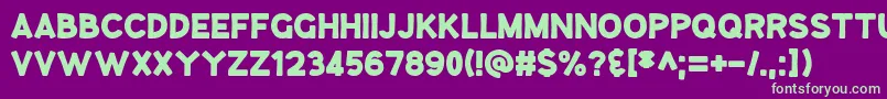 GooseberryJuice Font – Green Fonts on Purple Background