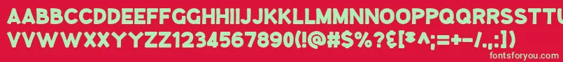 GooseberryJuice Font – Green Fonts on Red Background