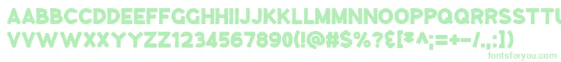 Шрифт GooseberryJuice – зелёные шрифты на белом фоне