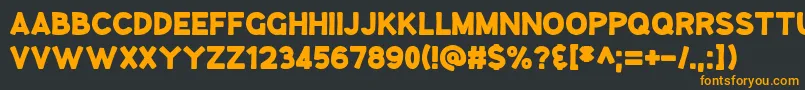 Шрифт GooseberryJuice – оранжевые шрифты на чёрном фоне