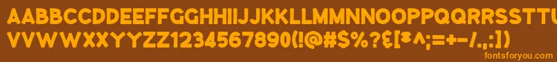 Шрифт GooseberryJuice – оранжевые шрифты на коричневом фоне