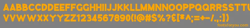 Шрифт GooseberryJuice – оранжевые шрифты на сером фоне