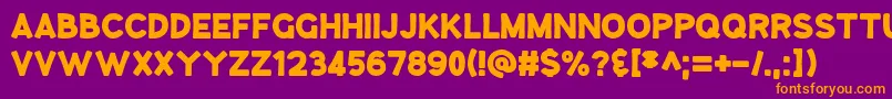 Шрифт GooseberryJuice – оранжевые шрифты на фиолетовом фоне