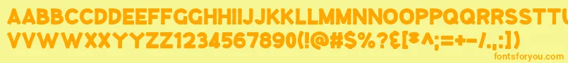 Шрифт GooseberryJuice – оранжевые шрифты на жёлтом фоне
