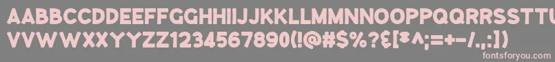 フォントGooseberryJuice – 灰色の背景にピンクのフォント