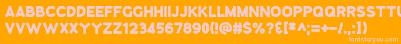 Шрифт GooseberryJuice – розовые шрифты на оранжевом фоне
