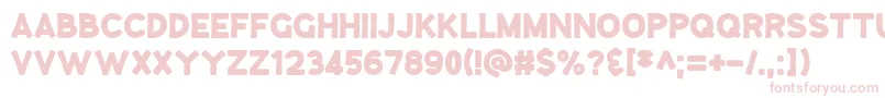GooseberryJuice-fontti – vaaleanpunaiset fontit valkoisella taustalla