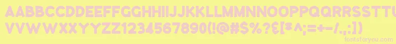 GooseberryJuice Font – Pink Fonts on Yellow Background