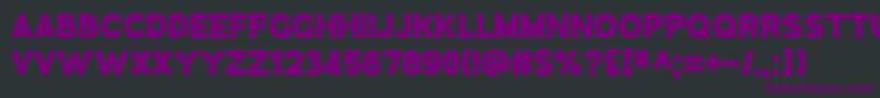 Шрифт GooseberryJuice – фиолетовые шрифты на чёрном фоне
