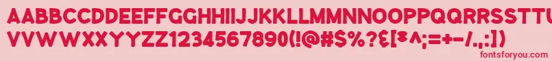 Шрифт GooseberryJuice – красные шрифты на розовом фоне