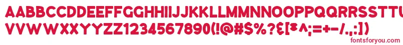 Шрифт GooseberryJuice – красные шрифты на белом фоне