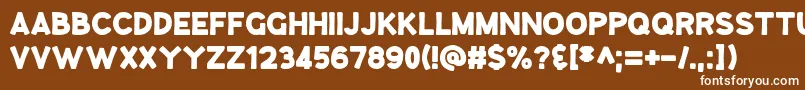 Шрифт GooseberryJuice – белые шрифты на коричневом фоне