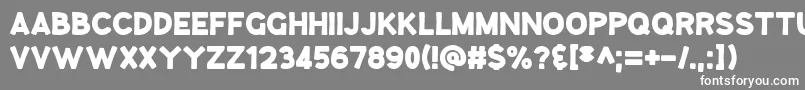 フォントGooseberryJuice – 灰色の背景に白い文字