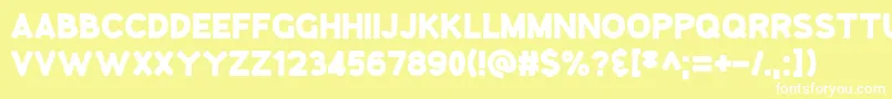 Шрифт GooseberryJuice – белые шрифты на жёлтом фоне