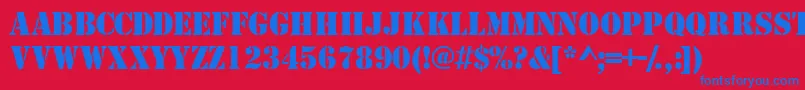 TemplatecapssskRegular Font – Blue Fonts on Red Background