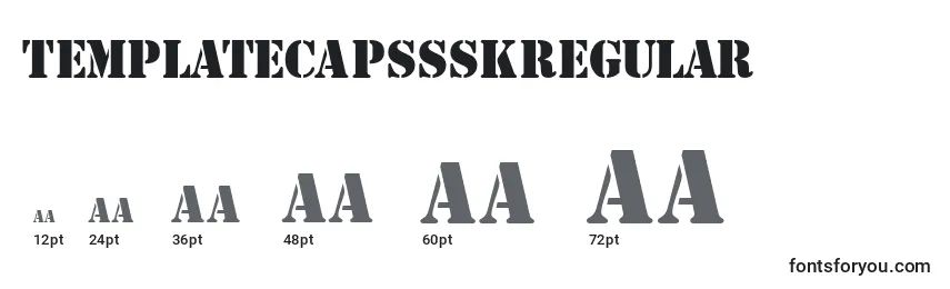 Размеры шрифта TemplatecapssskRegular