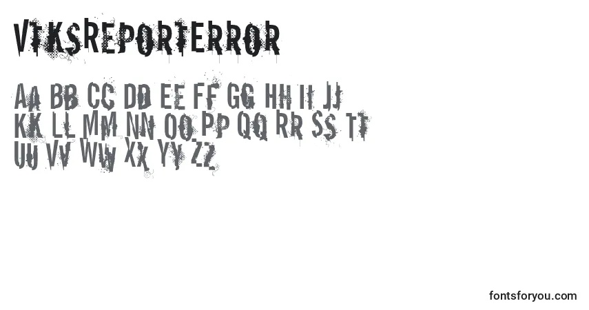 Fuente VtksReportError - alfabeto, números, caracteres especiales