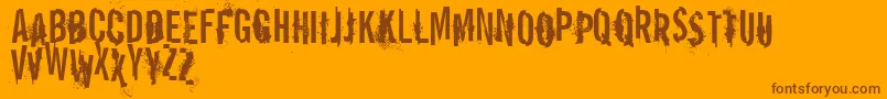VtksReportError Font – Brown Fonts on Orange Background