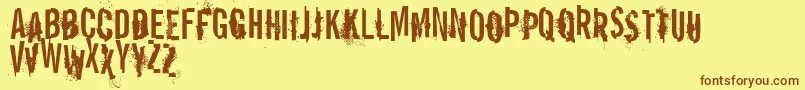 VtksReportError Font – Brown Fonts on Yellow Background