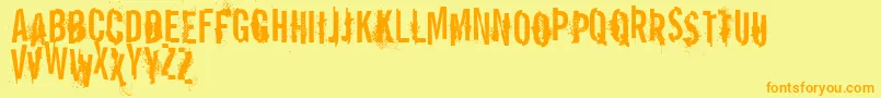 VtksReportError Font – Orange Fonts on Yellow Background