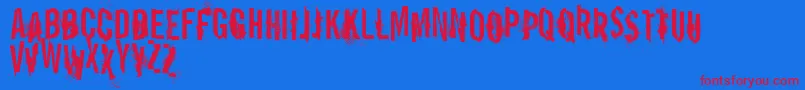 VtksReportError-Schriftart – Rote Schriften auf blauem Hintergrund