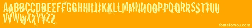 VtksReportError Font – Yellow Fonts on Orange Background