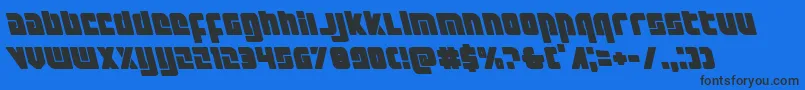 Exoplanetleft Font – Black Fonts on Blue Background