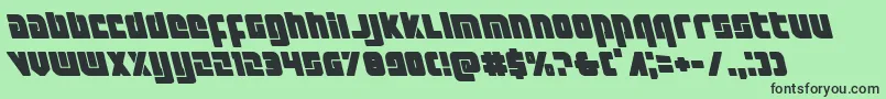 Exoplanetleft Font – Black Fonts on Green Background